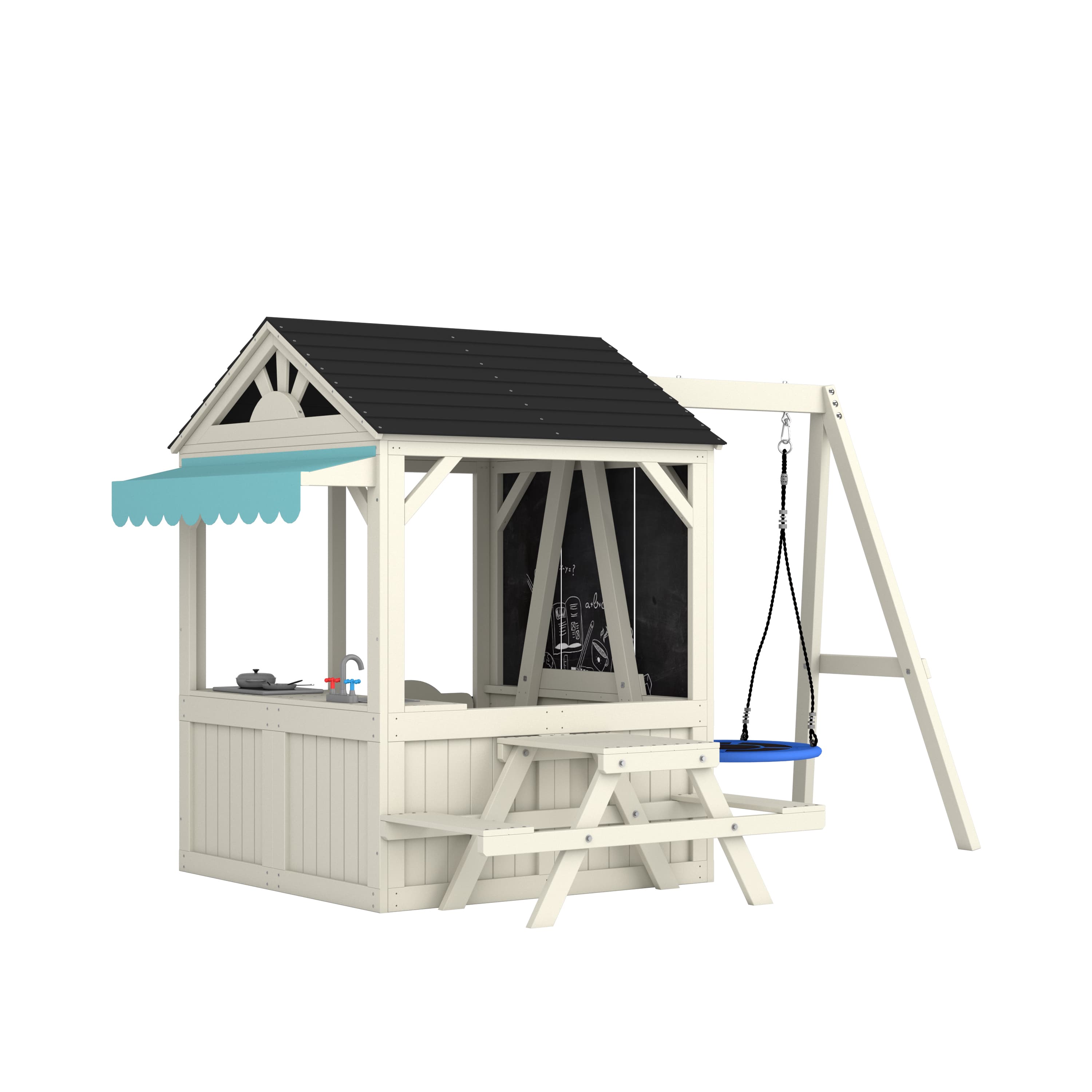 Wooden Kids Outdoor Playhouse thumbnail 2