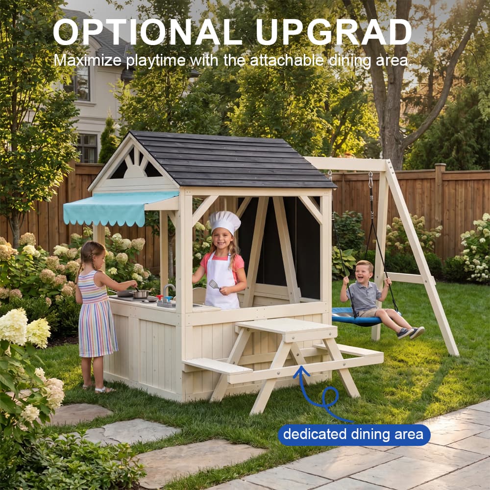 Wooden Kids Outdoor Playhouse thumbnail 7