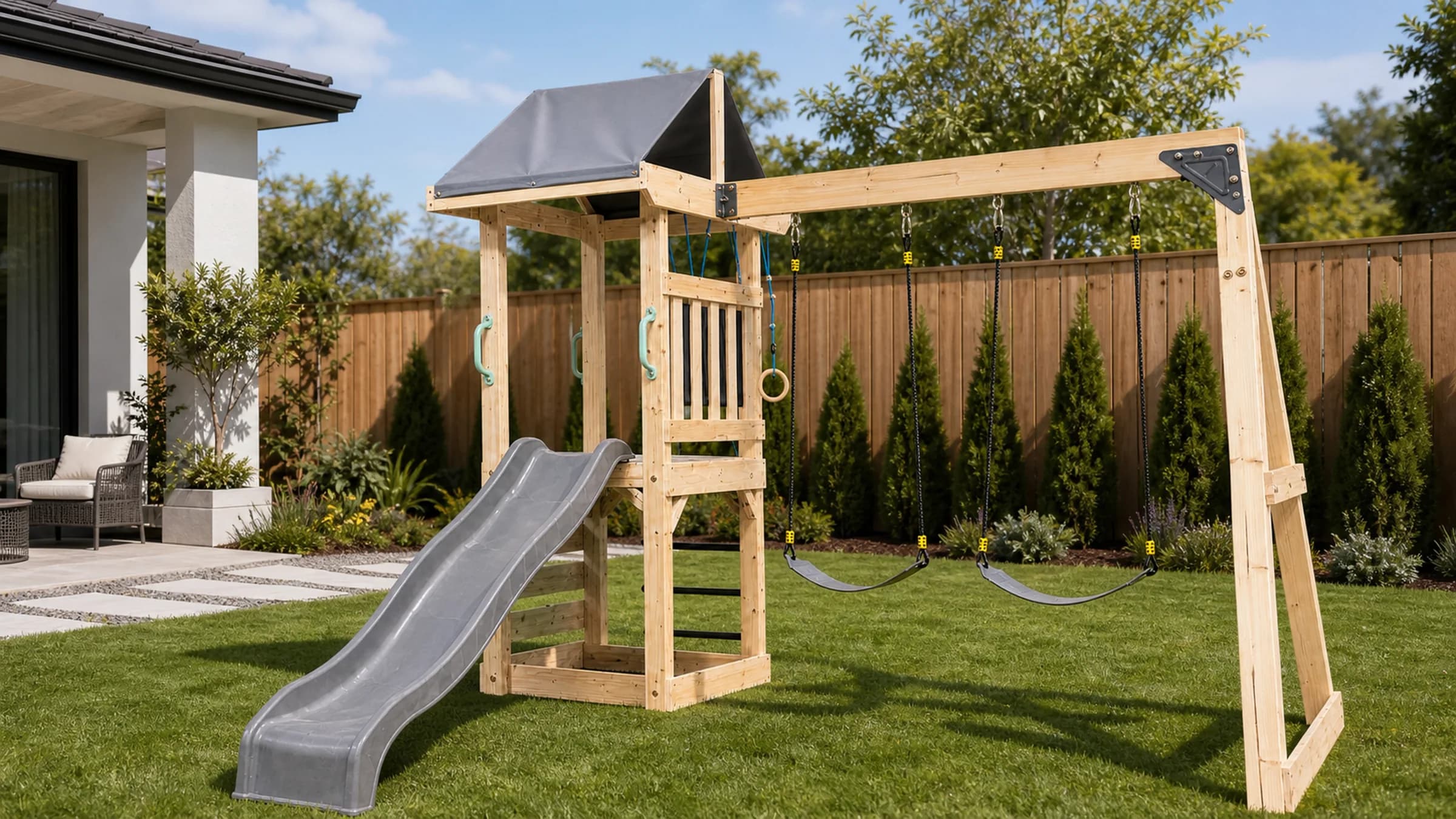 Spotlight AAW0034 staged in a backyard-scale scene for retail buyer context.