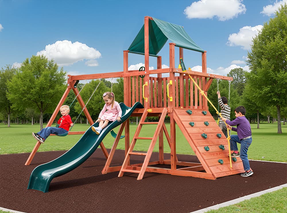 Create a Dream Backyard: Outdoor Wooden Swing Play Set
