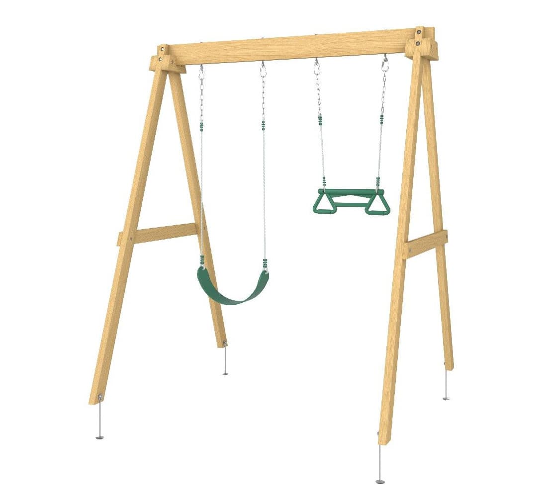 Wooden Double Swing Sets thumbnail 2
