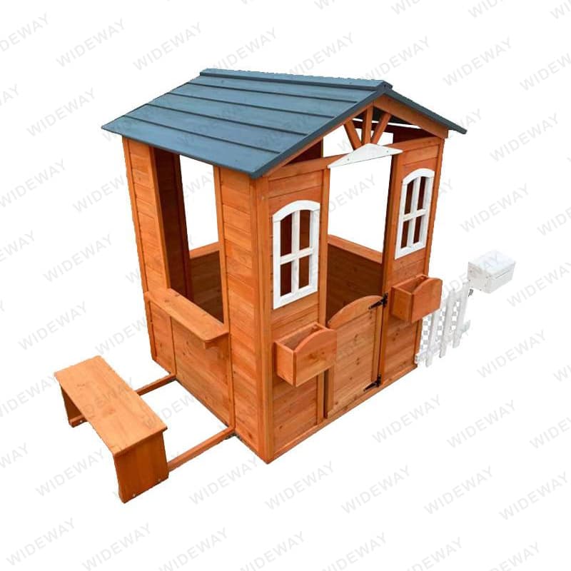 Kids Outdoor Wooden Playhouse thumbnail 3