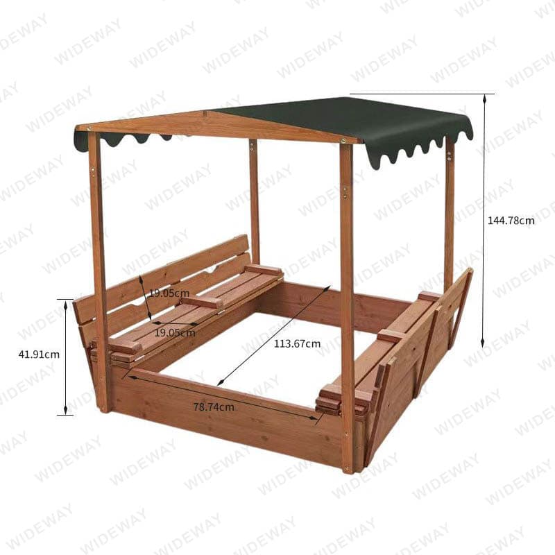 Outdoor Sandbox With Canopy thumbnail 3
