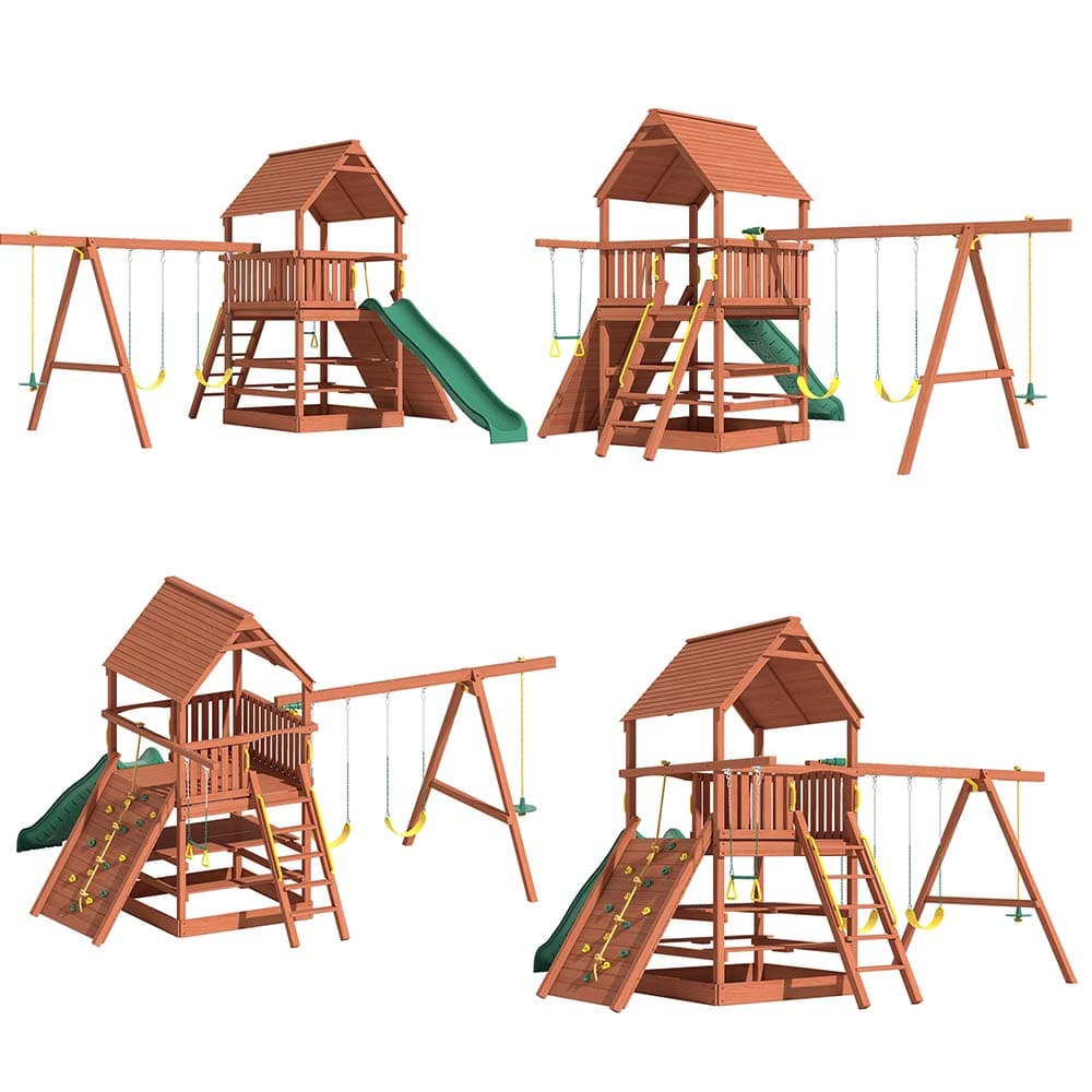 Wooden Swing Sets For Backyard Play thumbnail 5