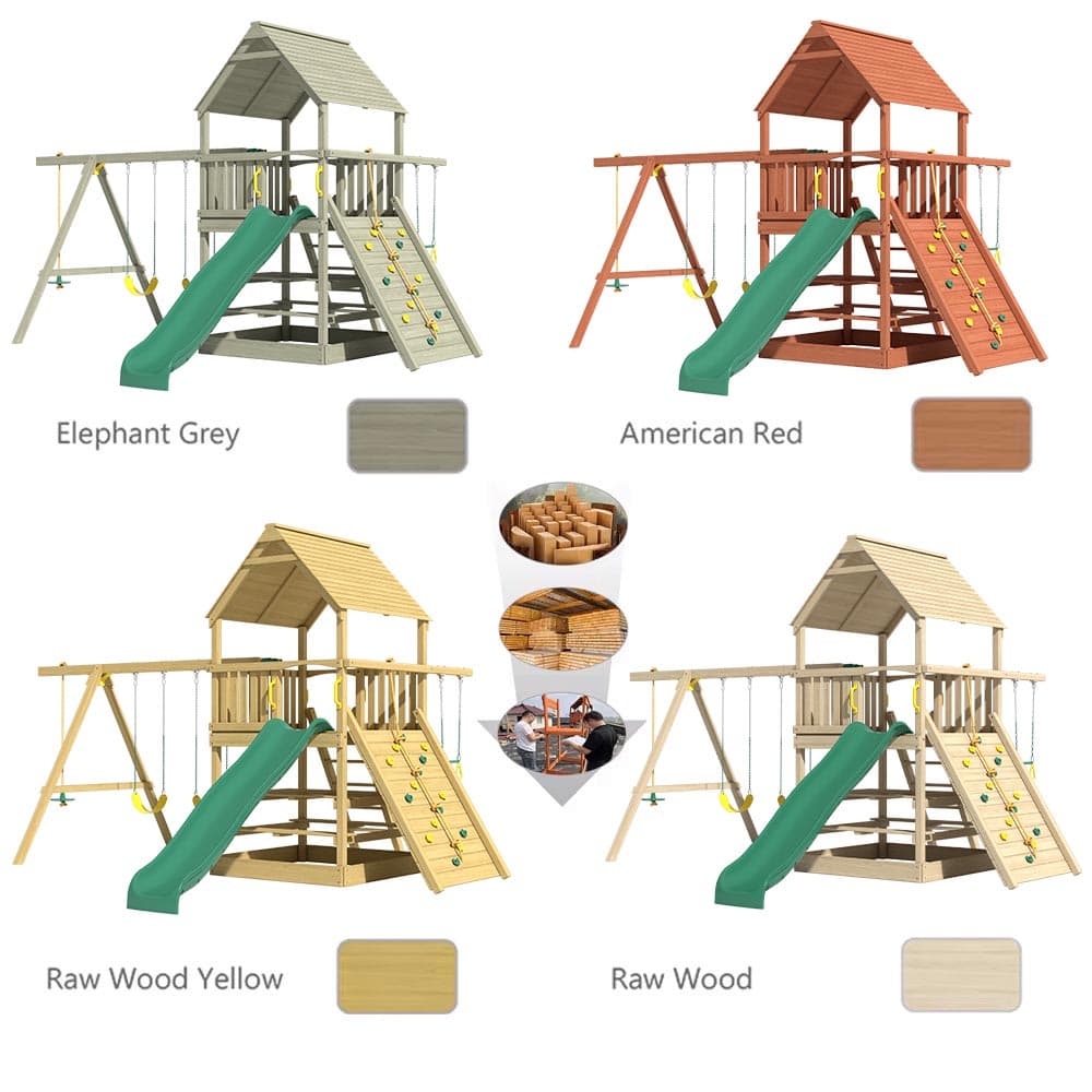 Wooden Swing Sets For Backyard Play thumbnail 6