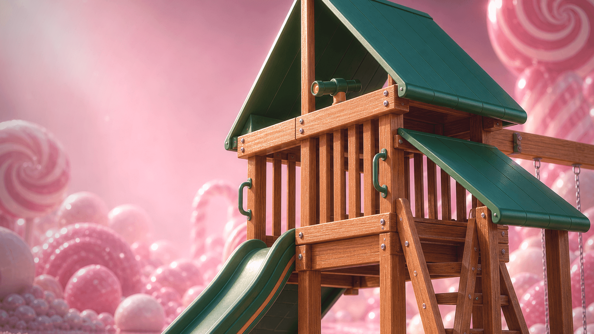 DRAGON COCOON dual PVC canopy tower detail